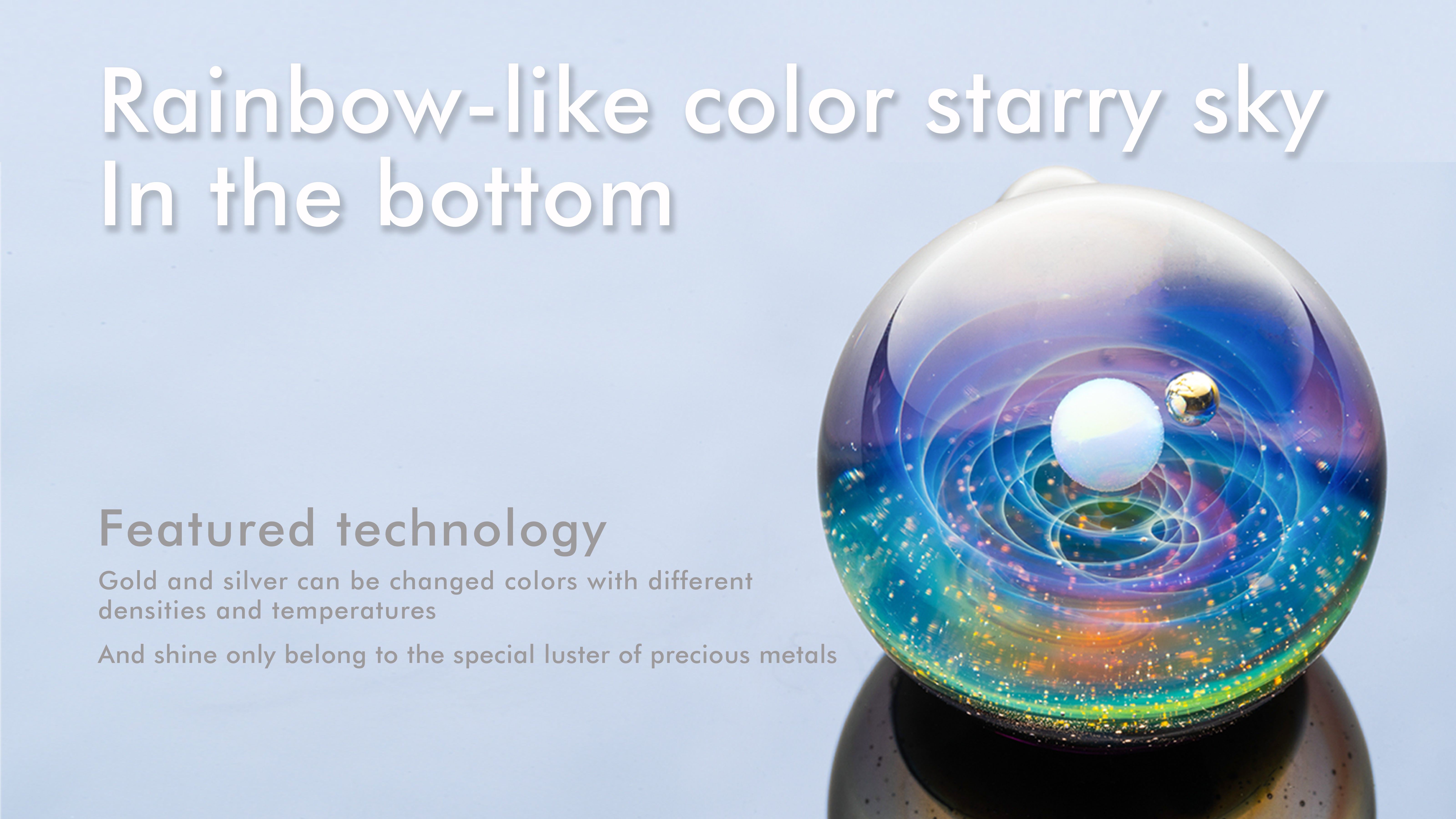 Rainbow-like color starry sky In the bottom
